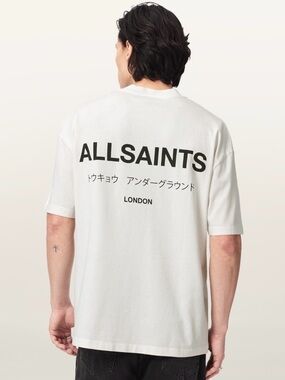 All Saints UNDERGROUND OVERSIZED CREW NECK T-SHIRT Sz: Medium
Ashen White